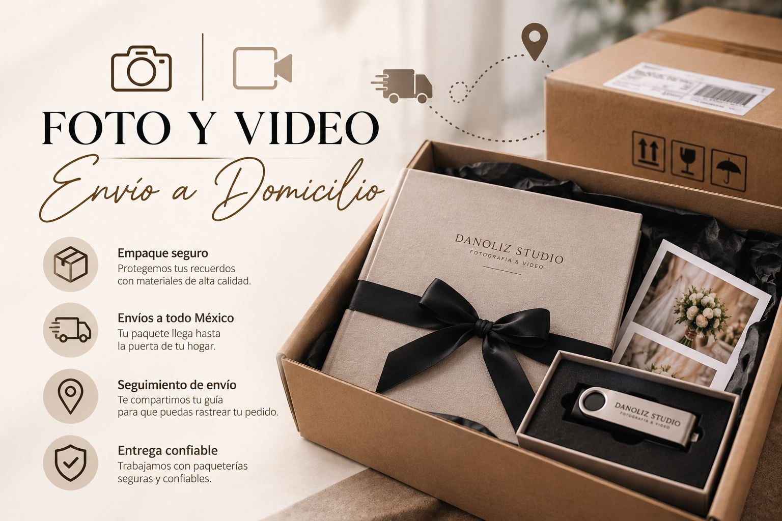 Envío a domicilio de recuerdos profesionales
